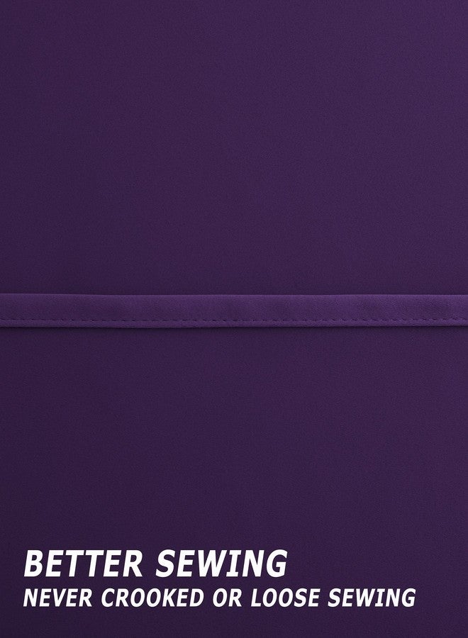 KOUFALL Dark Purple Curtains 84 Inch Length for Living Room 2 Panels Set Grommet Window Drapes Rich Royal Deep Purple Blackout Luxe Elegant Curtains for Bedroom Girls ,52 x 84 Inches Long Eggplant Plum - Image 5
